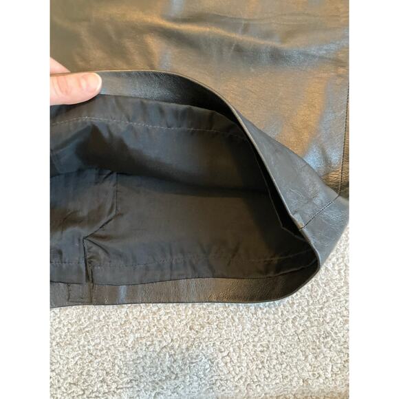 Lucia Marino Leather Skirt XS Small Made In Italy Pencil Knee Old Money Luxury - Picture 12 of 12